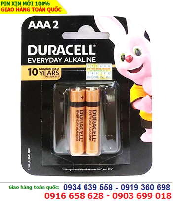 Duracell MN2400, Pin AAA 1.5v Alkaline Duracell MN2400-LR03 (Vỉ 2viên) MẪU MỚI)